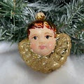 Ukrainian: Angel, Gold/ Brown/ Nude, Figurine Christmas Ornament - Holiday Corner