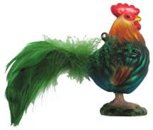 Christmas By Krebs Blown Glass Collectible Tree Ornaments (3.5" Rooster) - Holiday Corner