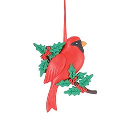 CLAY DOUGH CARDINAL ORNAMENT - Holiday Corner