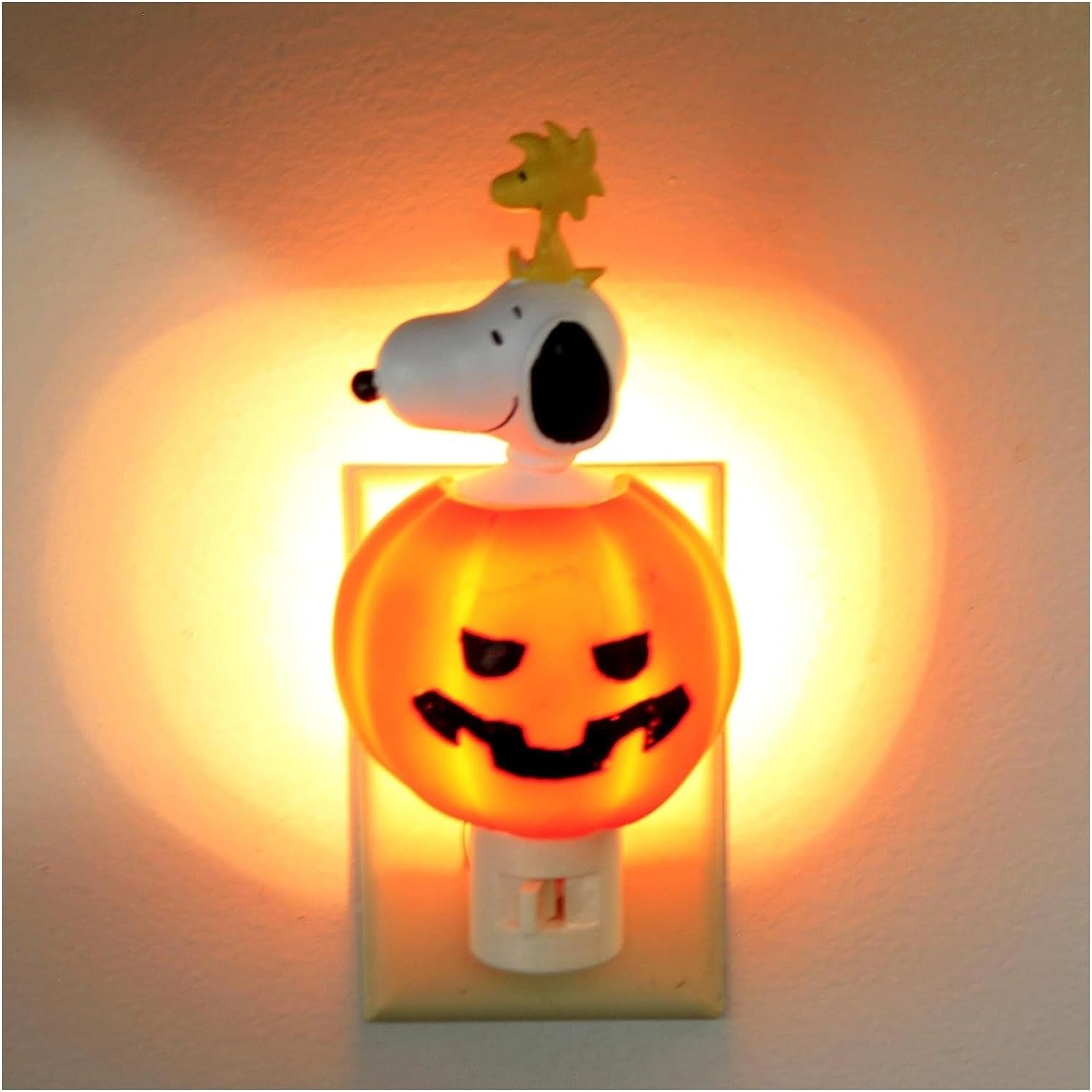Snoopy in Jack-O-Lantern Swivel Plug Night Light 7 Inch - Holiday Corner