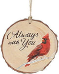 Wood Disc Ornament Cardinal - Holiday Corner