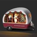 6" H MUS LED Gnomes in Trailer Lantern - Holiday Corner