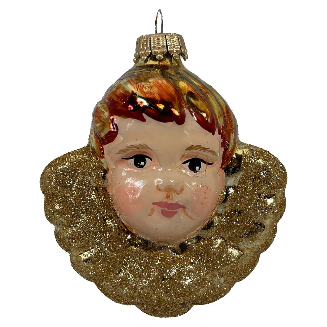 Ukrainian: Angel, Gold/ Brown/ Nude, Figurine Christmas Ornament - Holiday Corner