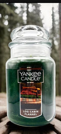 Yankee Candle Log Cabin Flannel Large 22oz Jar Candle New - Holiday Corner